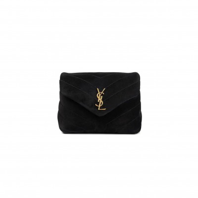 YSL TOY LOULOU SHOULDER BAG IN SUEDE 6784011U8271000 (20*14*7cm)